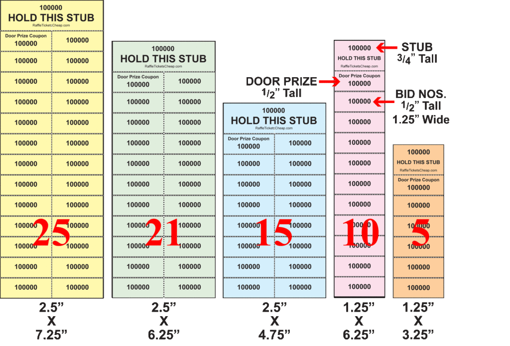 Economy Chinese Auction Tickets