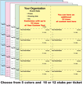 strip tickets 10 or 12 stubs 292x300 - Custom Strip Tickets 10 or 12 stubs per ticket