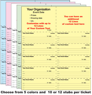 strip tickets 10 or 12 stubs 324x333 - Custom Strip Tickets 10 or 12 stubs per ticket