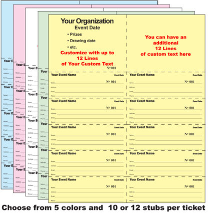 strip tickets 10 or 12 stubs 416x427 - Custom Strip Tickets 10 or 12 stubs per ticket