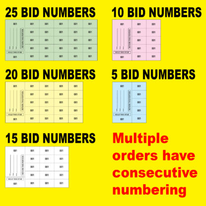 bid nos bnep 416x416 - Chinese Auction Tickets Starting at Ticket number 001 - 5 to 25 Bid numbers per sheet - 2 stub choices - 5 colors